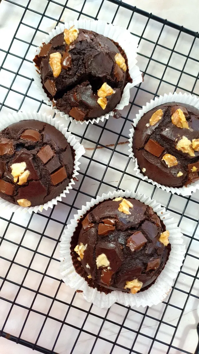 Finger Millet Chocolate Cupcakes (Ragi Cupcakes)