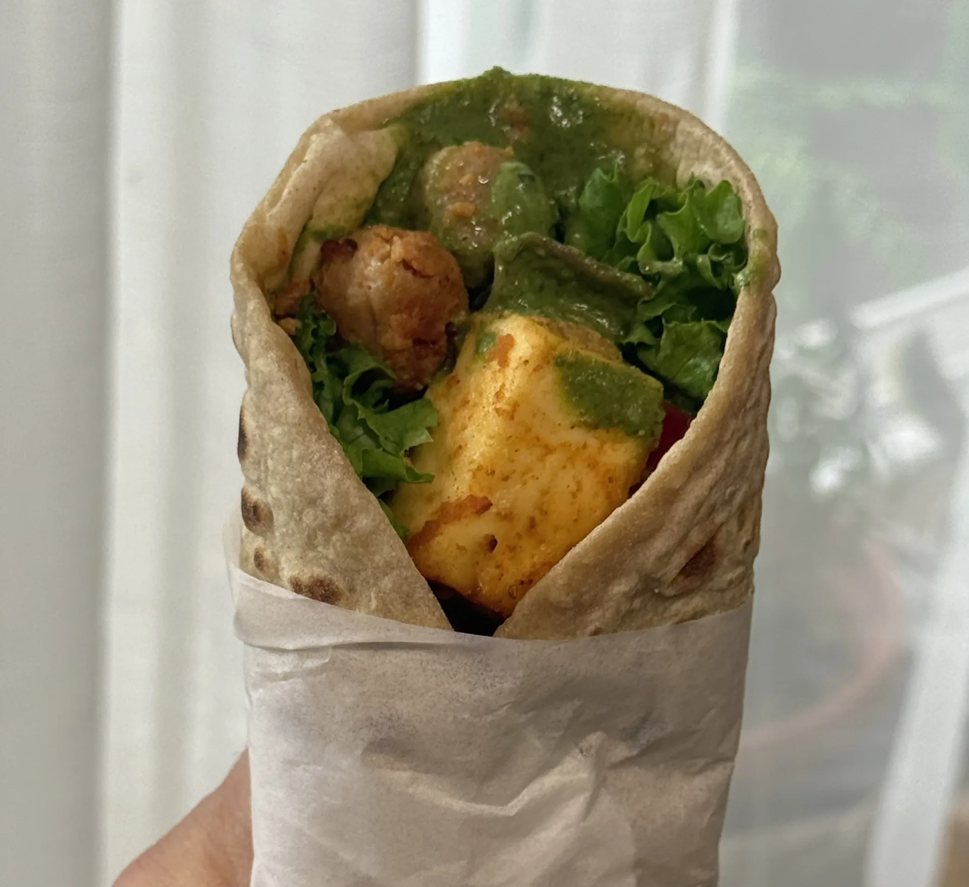 High-Protein Soya Paneer Tikka Roll