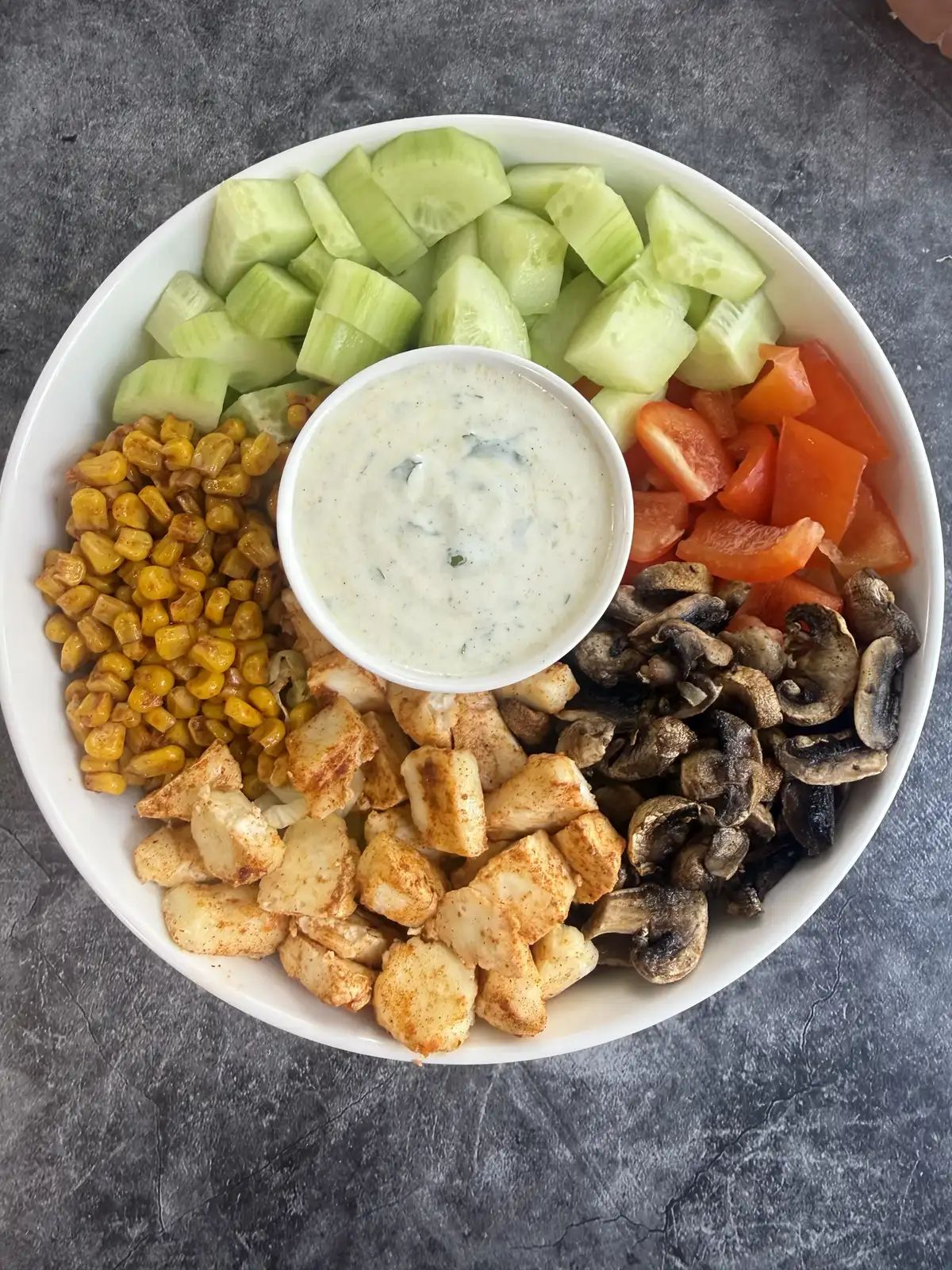 Air-Fryer Sweet Corn Paneer Salad